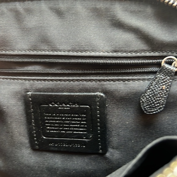 Coach handbag black with pink trim - strap for shoulder bag or hand carry $50 - Picture 7 of 7